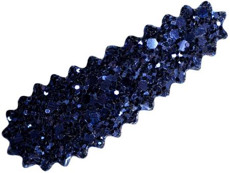 Sponka do vlasů glitter - tmavě modrá 00836
