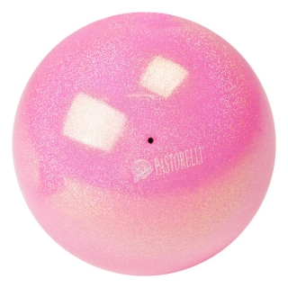 13Míč Pastorelli glitter HIGH VISION - třpyt Light Pink - 00039