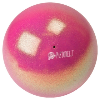 12Míč Pastorelli glitter HIGH VISION - třpyt Fluo baby Pink - 02452